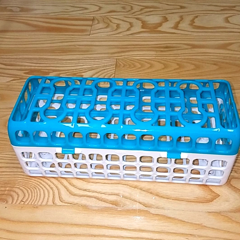 OXO Teal and White Dishwasher Basket